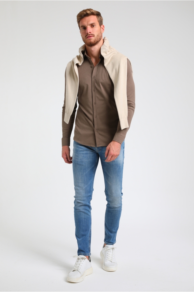 PREMIUM OVERHEMD 333510 DEEP TAUPE